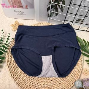 7811 #   กางเกงชั้นในทรงบอยชอร์ตเอวสูงสำหรับผู้หญิง ผ้าสแปนเด็กซ์/คอตตอน ป้องกันแบคทีเรีย เป็นมิตรกับสิ่งแวดล้อม ไร้ตะเข็บ ระบายอากาศ แห้งเร็ว ใส่ได้ทุกวัน - Product Image 5
