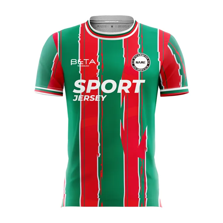 Custom New Design High Quality Quick Qry Sport Wear OEM Service Sublimated Full Football Wear Team Soccer Wear Uniform