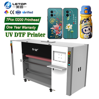 Machine d'impression d'étiquettes autocollantes numériques UV DTF LETOP Factory 1300MM pour petites entreprises, imprimante d'autocollants en rouleau