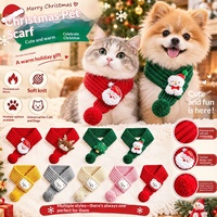 Écharpe de Noël en laine pour animaux de compagnie, vente en gros d'usine/OEM - Mignonne cravate décorative pour les fêtes - Convient aux chats et aux chiens