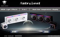 Refroidisseur liquide pour processeur Jungle Leopard Astrobeat-DGT 240/360 ARGB Noir/blanc 300W TDP Boîtier d'ordinateur à roulement fluide LGA1700 Cuivre