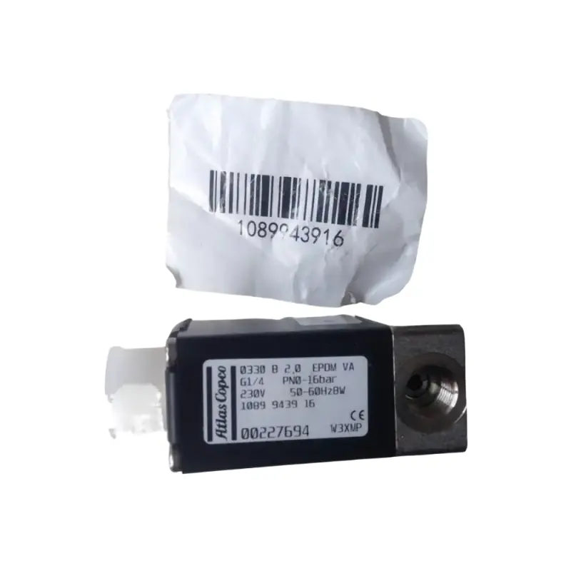 1089943916 électrovanne de chargement de pièce de rechange de compresseur d'air de vis pour AtlasCopco 230V G1/4 16BAR