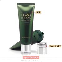 Tube de conditionnement de luxe ABL vert personnalisé D40 60ml-120ml pour soins de la peau, tube souple pour nettoyant visage et lotion corporelle avec bouchon en acrylique