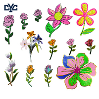 Patch brodé floral marguerite jaune vif et brillant, personnalisé en usine, pour vêtements de printemps pour enfants