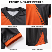 Ensemble de maillot et short de football personnalisés pour jeunes, col en V, uniforme de sublimation pour l'entraînement de football junior et les compétitions de club