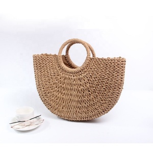 Wholesale Hand-Woven Rattan Bag Natural Chic Handbag Shell Bag Summer Beach Large Straw Basket Bag for Women - Product Image 2