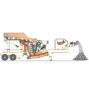 Высокоэффективная мобильная щековая дробильная установка серии MW большой производительности для первичного дробления твердых пород на карьерах и в условиях полевых работ - Product Image 4
