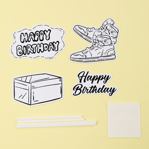 Neue hand gezeichnete Art <span class=keywords><strong>Astronaut</strong></span> Geburtstags torte Dekoration Cartoon Space Cake Topper zum Backen Dekoration - Product Image 3