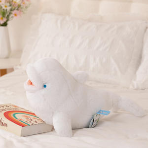 Hot Selling Simulierte Beluga Wale Delfine Haie Orcas Siegel Plüsch tier Spielzeug Niedliche Marine Kreaturen Umarmungen Kinder geschenke - Product Image 6