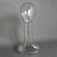 Support de présentation de tête de mannequin féminin en plastique transparent pour chapeau perruque*