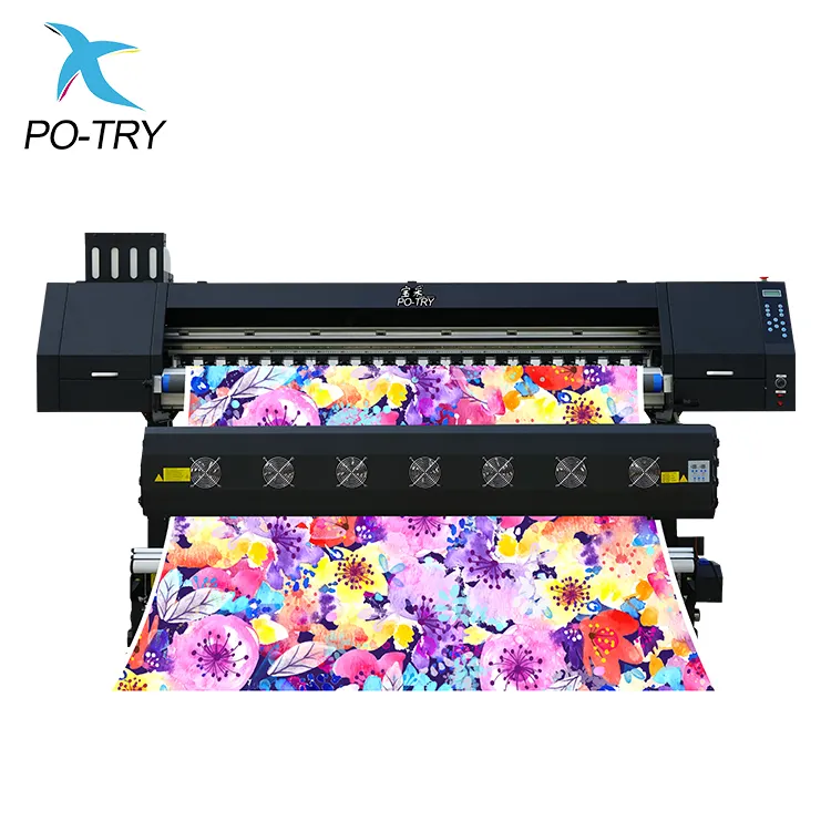 เครื่องพิมพ์ระเหิดสิ่งทอ Potry 5ft 6ft 1.6m/1.8m การผลิตเครื่องพิมพ์ Eco Solvent รูปแบบขนาดใหญ่