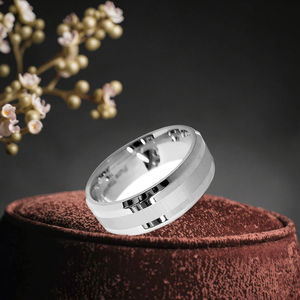 8mm Simple Style Pure <strong>Titanium</strong> Sandblasting Wedding <strong>Rings</strong> for Women and <strong>Men</strong> Sizes 8-13 - Product Image 4