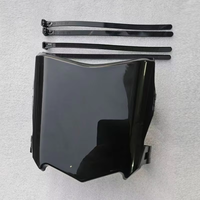 Plaque d'immatriculation avant moto ShieldX pré-percée en PP noir brillant, accessoires de rechange compatibles avec Surron Light Bee X, vélo électrique tout-terrain