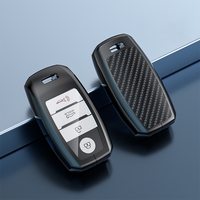 Usine directe métal alliage voiture clé étui couverture à distance ABS carbone matériel clé coque Fob protecteur adapté pour Kia K2 K5 Sportage