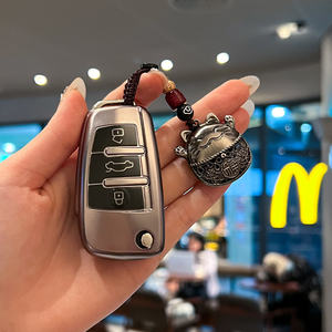 เคสป้องกันกุญแจรถ TPU สำหรับ <span class=keywords><strong>Audi</strong></span> A3-A8 Q3-Q7ทนทานต่อรอยขีดข่วนและน้ำหนักเบา - Product Image 2