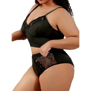 SMOOTH Set di Lingerie Sexy Nera Sottile Plus Size per Donna, Reggiseno Push-up a Copertura Totale, Intimo Femminile - Product Image 5