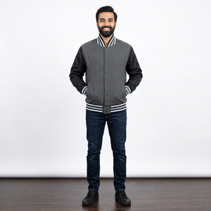 <b>Men's</b> Stylish High Street Sports Varsity <b>Jacket</b> with <b>Long</b> Sleeves and Custom Logo Color CollegeBaseballjacket for <b>men</b> - Product Image 1