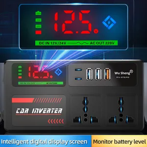 Công suất cao 12V/24V xe biến tần để 220V AC chuyển đổi xe tải điện thoại di động sạc nhanh pin xe sạc Xe Tải xe ổ cắm - Product Image 4