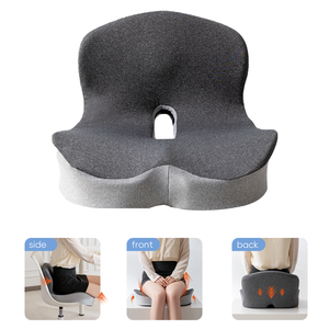 Coussin de siège en mousse à mémoire de forme YUE RISE, design orthopédique multi-scènes, soulagement de la douleur au coccyx et <span class=keywords><strong>lombaire</strong></span>, base antidérapante - Product Image 4