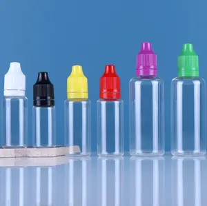 Bouteilles à pointe pointue en plastique transparent remplissage d'huile bouteilles de peinture vides 10Ml 15Ml bouteille de distributeur d'huile transparente pour animaux de compagnie