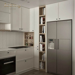 Conception minimaliste italienne îlot de luxe en <span class=keywords><strong>granit</strong></span> armoire de <span class=keywords><strong>cuisine</strong></span> ouverte en bois massif - Product Image 2