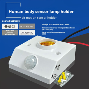 Cơ thể cảm biến giữ đèn, hồng ngoại điều khiển bằng giọng nói E27 Đèn chủ, hành lang thông minh Vít Mở cài đặt phẳng giữ đèn - Product Image 4