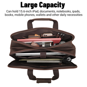 Estuche <span class=keywords><strong>de</strong></span> negocios <span class=keywords><strong>para</strong></span> hombre, maletín grande <span class=keywords><strong>de</strong></span> acrílico, Vintage, <span class=keywords><strong>de</strong></span> cuero, cruzado, Caballo Loco - Product Image 4