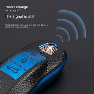 Funda protectora de cuero TPU para <span class=keywords><strong>llave</strong></span> remota de coche, accesorios para llavero, bolsa para <span class=keywords><strong>Porsche</strong></span> Cayenne/ Panamera/ Maca 911 718, 1 unidad - Product Image 2