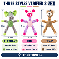 Jouet en peluche interactif pour chien, style dessin animé, doux, couineur, spécial pour chiens, vente chaude