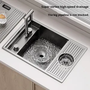 Mini îlot <span class=keywords><strong>de</strong></span> cuisine simple avec évier dissimulé Lave-tasses pour appartements Nano Bar Cafés Western Tea Milk Kitchen - Product Image 2