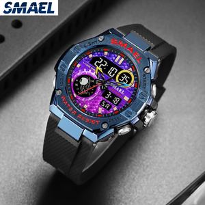 Reloj Deportivo SMAEL 8068, Digital y Analógico, Cronómetro, Alarma, Resistente al Agua 50 Bar, Correa de Plástico, para Hombre y Mujer - Product Image 3