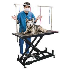 Tavolo da Toelettatura Idraulico per Cani in Acciaio Inox dallo Stile Semplice con Design in Plastica per la Cura degli Animali Domestici - Product Image 5