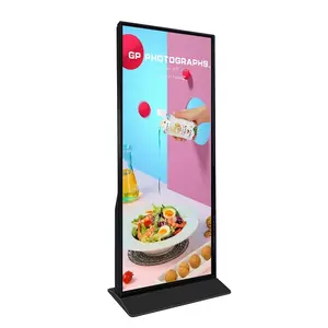 Oem 70 75 86 אינץ אנכי lcd מסך מגע kiosk רצפת לעמוד פרסום מקורה בתוך מסך מלא שילוט דיגיטלי מסך מלא וצג דיגיטלי