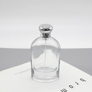 Flacon de parfum en verre à fond épais de 100 ml, bouchon à clipser, forme ovale, recharge et flacons cosmétiques, vente en gros du fabricant - Product Image 3