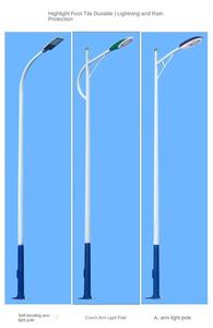 ไฟถนนกลางแจ้ง LED 6เมตรเสาเคลือบด้วยผงเคลือบด้วยสังกะสีติดถนนโค้งแบบทันสมัยเสาไฟถนนพลังงานแสงอาทิตย์ - Product Image 4