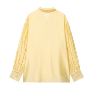 TAOP&ZA <span class=keywords><strong>Camicia</strong></span> da <span class=keywords><strong>Donna</strong></span> a Maniche Lunghe <span class=keywords><strong>con</strong></span> Fiocco, Stile Casual e Versatile Europeo e Americano, Nuova Collezione Primavera 2026 - 4786024 - Product Image 3