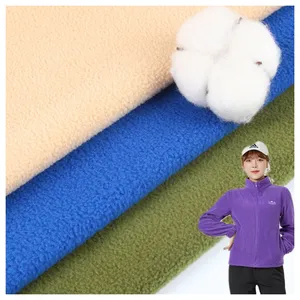 Manufacturer 100 Polyester Wholesale Double Side Brush 1 Side Anti Pilling Polar Fleece Fabric For Winter Pajamas Jacket