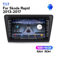 Lecteur vidéo multimédia 2din pour Skoda Rapid 2013 2014 2015 2016 2017 WIFI Android Navigation GPS Audio