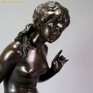 منحوتة كيوبيد مصبوبة من النحاس ، منحوتة كيوبيد ، منحوتة يونانية عتيقة ، منحوتة على الشكل الأوروبي - Product Image 4