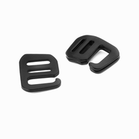 Boucle en G en aluminium 15 mm réglable pour sangles de sac à dos, curseur de sangle en métal noir pour quincaillerie de sacs d'extérieur