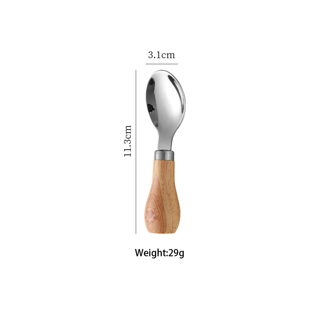 304 imitation wood handle children's spoon
