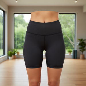 Pantalones Cortos de Yoga de Cintura Alta sin Costuras para Mujer Lj, Bloques de Color, Control de Abdomen, Spandex Nylon, Ropa de Gimnasio - Product Image 2