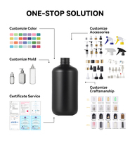 Emballage personnalisé pour produits de nettoyage domestique en PE, bouteille vide de détergent liquide de 500 ml pour le nettoyage du verre et des sols