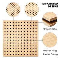 Panneaux acoustiques modernes en MDF micro-perforé en nid d'abeille, panneaux muraux et de plafond absorbants le son en bois pour salon et chambre à coucher