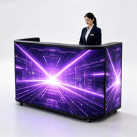 Console DJ mobile personnalisée avec façade incurvée, support de danse, table de DJ portable, écran d'affichage LED 4K