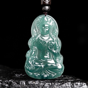 Pendentif en jade naturel bleu eau, <span class=keywords><strong>déesse</strong></span> de la miséricorde, pour hommes et femmes, vente en gros de jade GY19 - Product Image 2