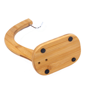 <span class=keywords><strong>Porte</strong></span>-fruits en bois de bambou avec crochet en acier inoxydable naturel - Product Image 5