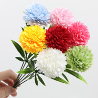 Heetverkopende enkele hortensia chrysanthemum kunstbloem huisdecoratie ornament bruiloft bloemstuk benodigdheden