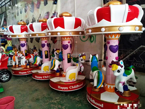 Công Viên Giải Trí Coin Vận Hành Trẻ Em Nhỏ Ice Cream <span class=keywords><strong>Carousel</strong></span> Máy Cho Ba Người - Product Image 5