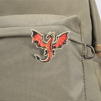Ensemble de broches en émail souple créatures mythiques, dragon ailé multicolore, badge en métal émaillé pour veste, sac, chapeau